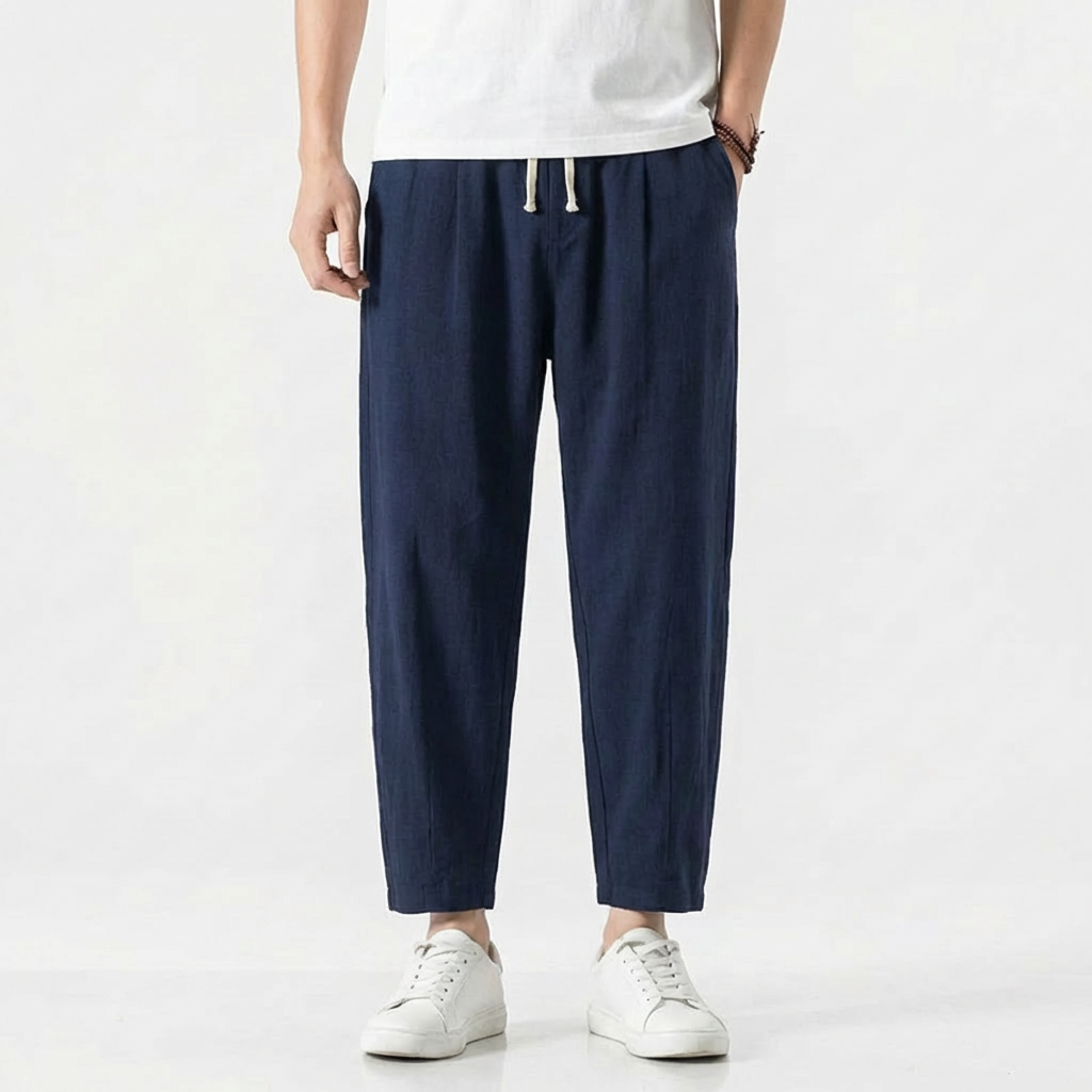 Diego | Pantalón Harem Hombre Con Cintura Con Cordón Y Corte Holgado | Casual