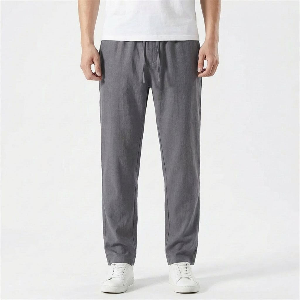 Diego | Pantalón Hombre Con Cintura Con Cordón Y Pernera Recta | Casual