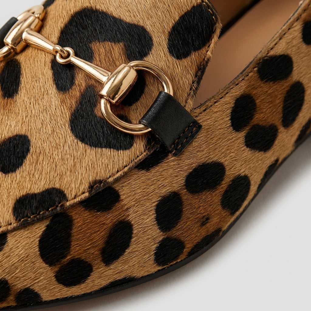 Leona | Mules Leopardo con Cadena Mujer Chic