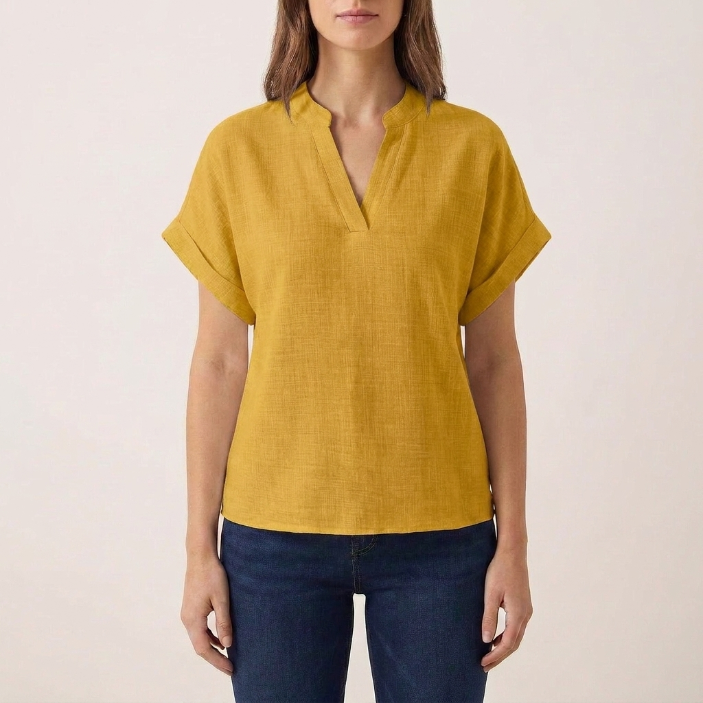 Selena | Blusa de Mujer con Cuello en V y Manga Abierta
