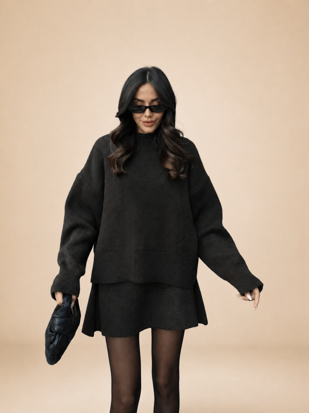 María™ Conjunto de Punto – suéter & falda