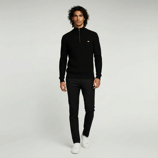 Aiden | Suéter de Punto Acanalado con Cremallera para Hombre