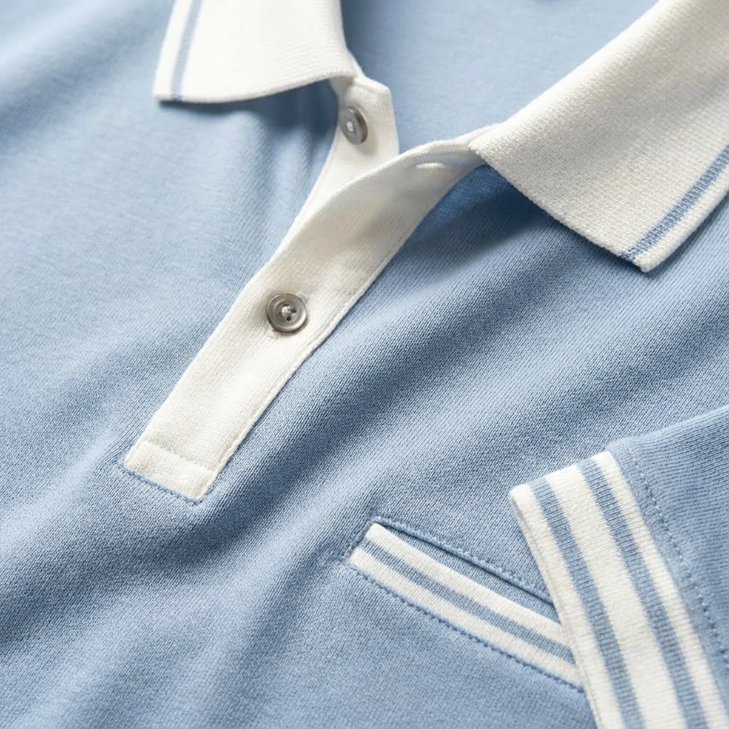 Alejandro | Camiseta Polo Hombre Con Cuello Contraste Y Puños Rayas | Clásico