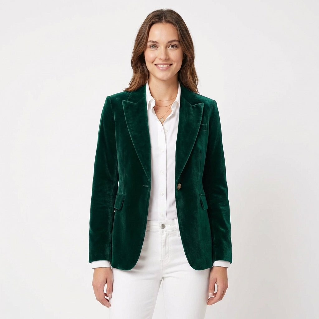 Alma | Blazer Entallada Un Botón Mujer Chic