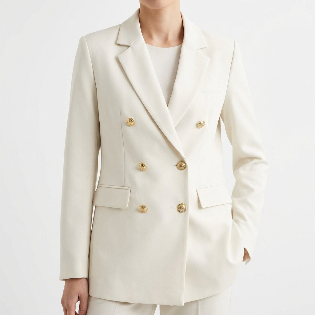 Carmen | Blazer Mujer Con Cierre Cruzado Y Botones Decorativos | Ejecutivo