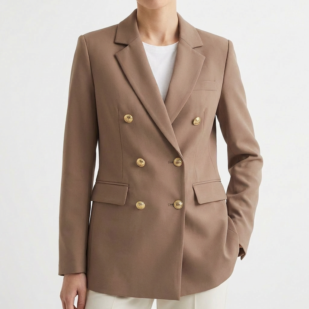 Carmen | Blazer Mujer Con Cierre Cruzado Y Botones Decorativos | Ejecutivo