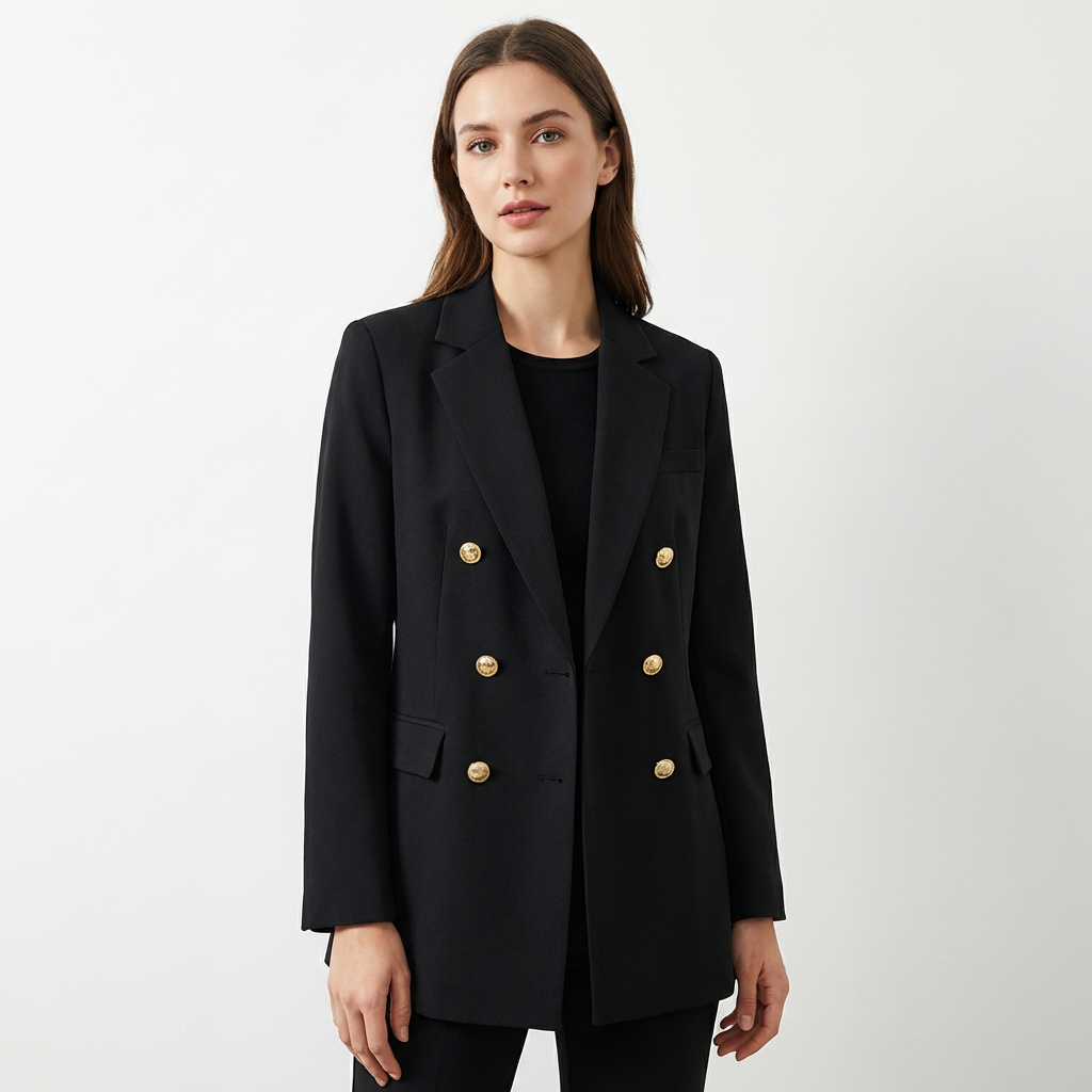 Carmen | Blazer Mujer Con Cierre Cruzado Y Botones Decorativos | Ejecutivo