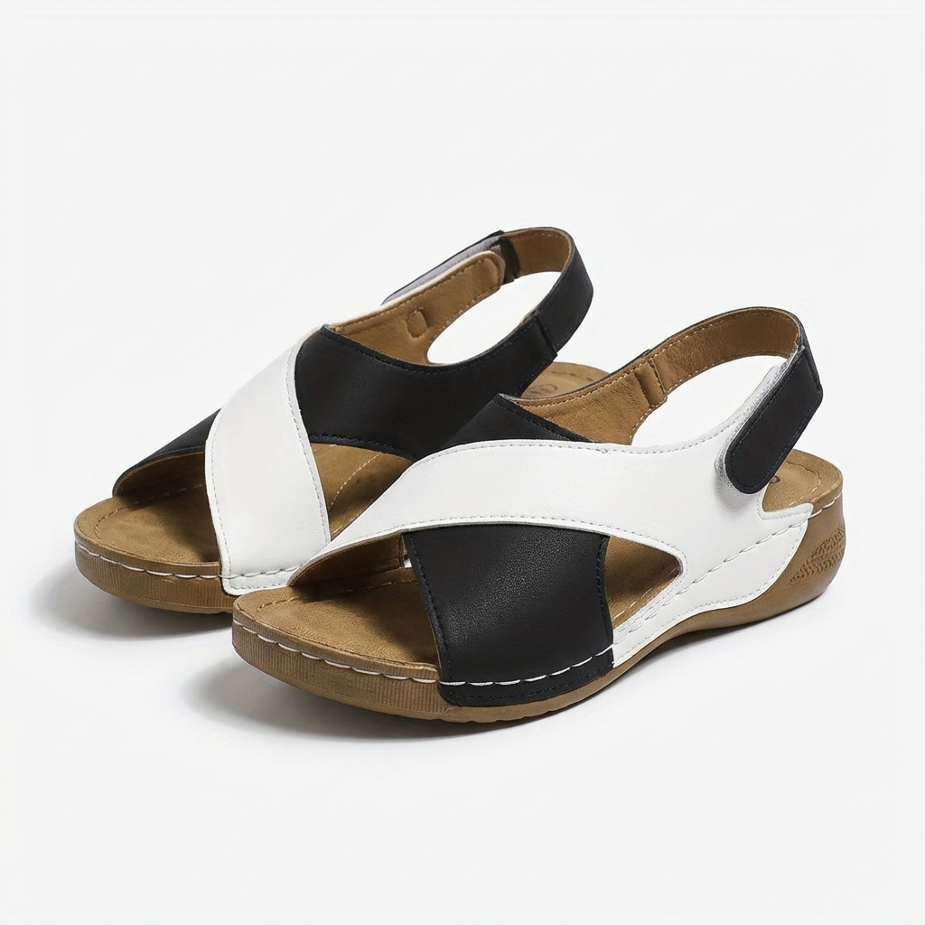 Carmen | Sandalias Mujer Con Tiras Cruzadas Y Suela Plana | Casual
