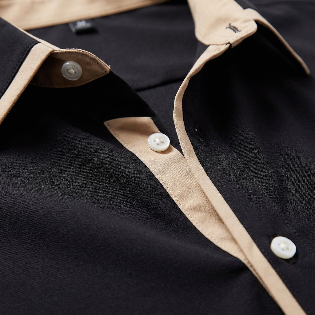 Diego | Camisa Hombre Con Detalles En Contraste Y Cuello Clásico | Elegante