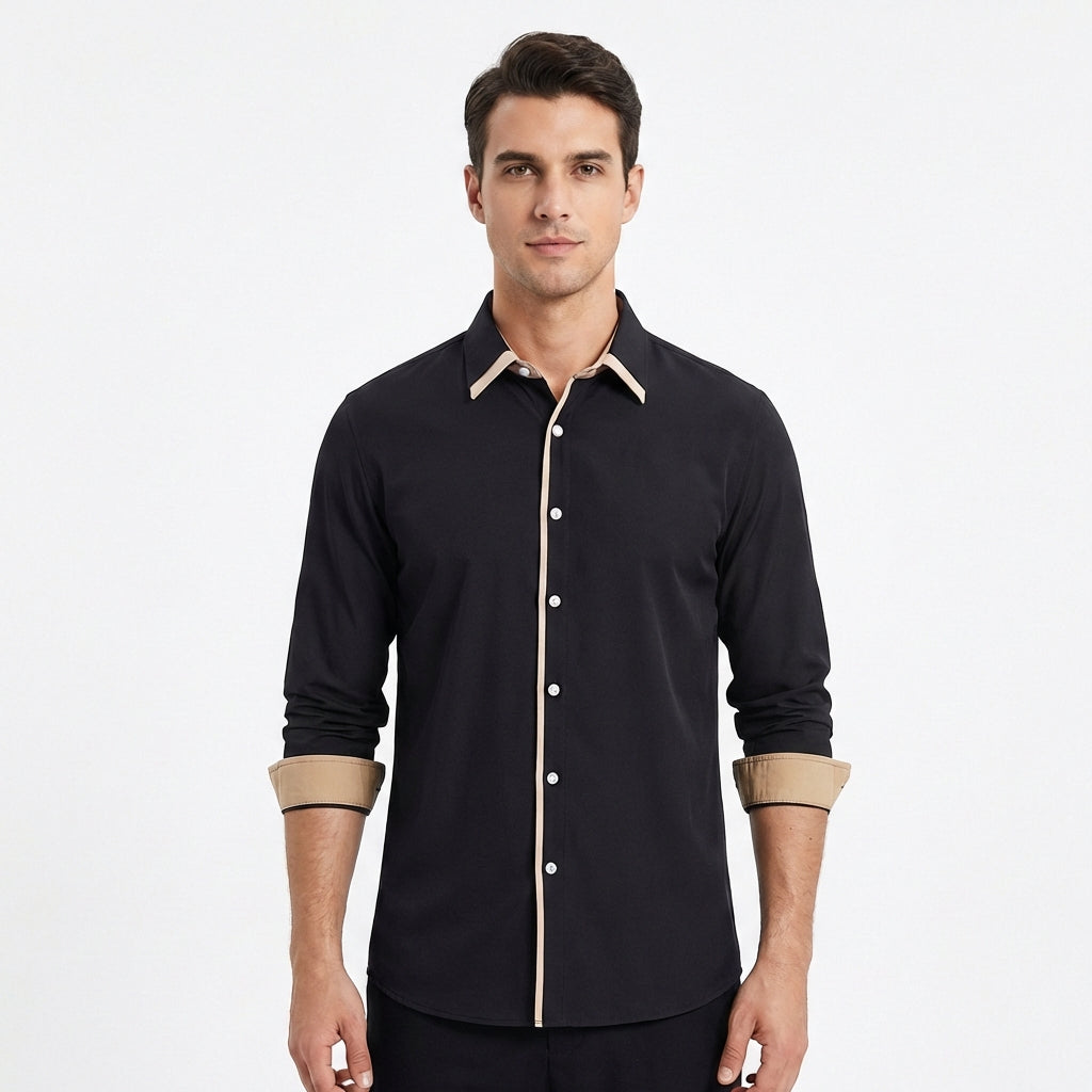 Diego | Camisa Hombre Con Detalles En Contraste Y Cuello Clásico | Elegante