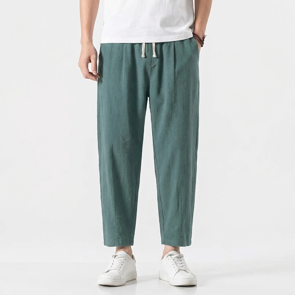 Diego | Pantalón Harem Hombre Con Cintura Con Cordón Y Corte Holgado | Casual