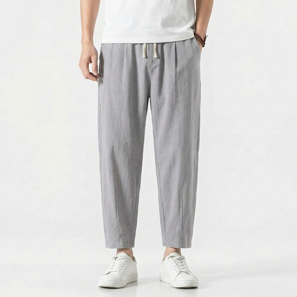 Diego | Pantalón Harem Hombre Con Cintura Con Cordón Y Corte Holgado | Casual