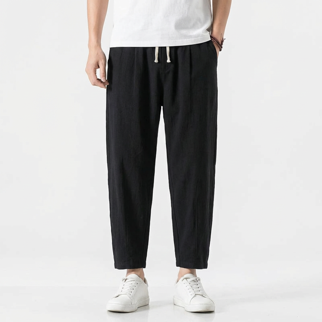 Diego | Pantalón Harem Hombre Con Cintura Con Cordón Y Corte Holgado | Casual