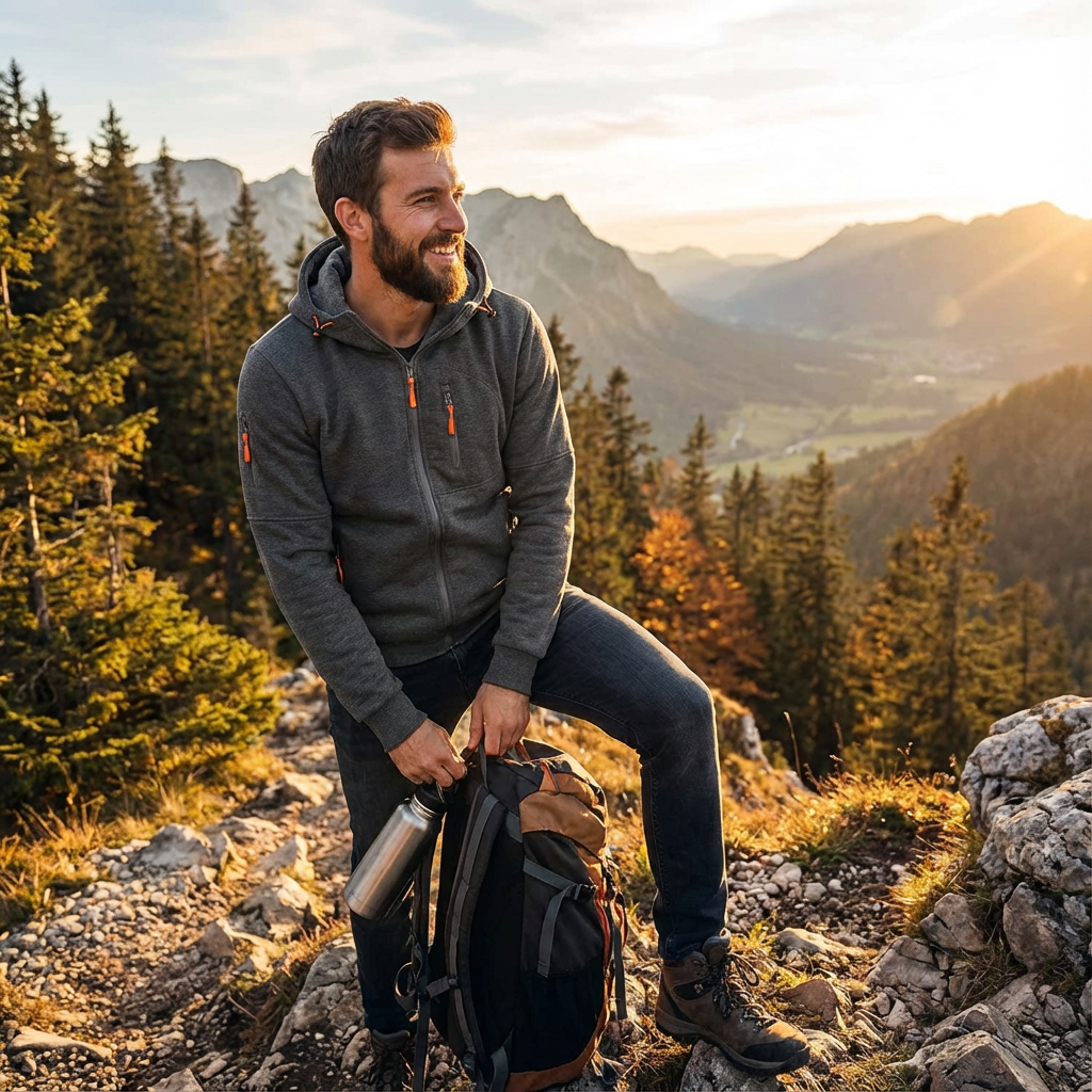 Gilbert | Chaqueta con Capucha y Cremallera Completa para Hombre