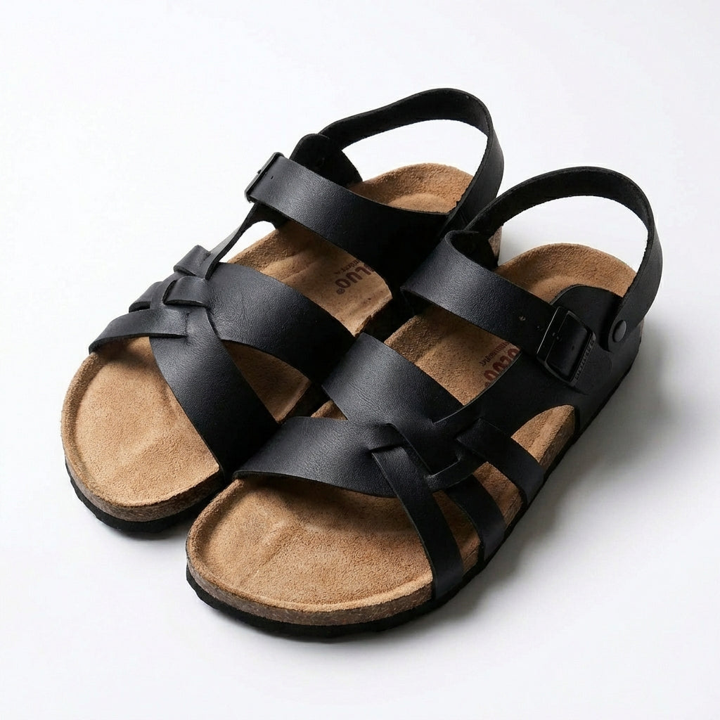 Hugo | Sandalias Hombre Con Tiras Entrelazadas Y Cierre Hebilla | Casual
