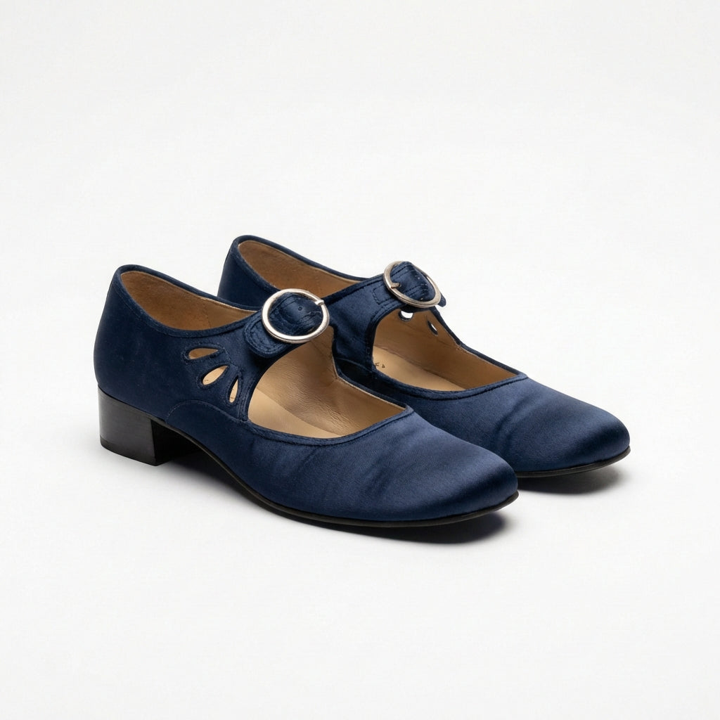 Inés | Zapatos Mary Jane con Hebilla Tacón Bajo Mujer