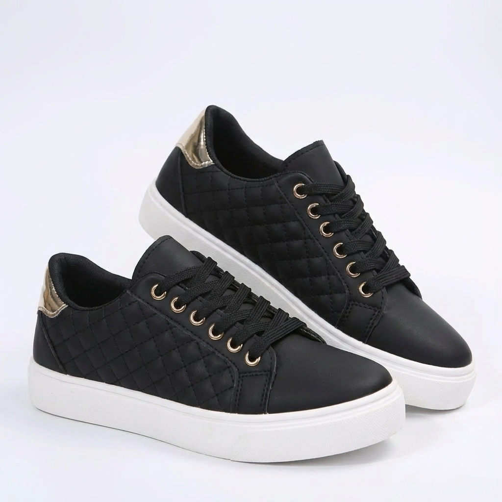 Leslie | Zapatillas Acolchadas con Cordones para Mujer