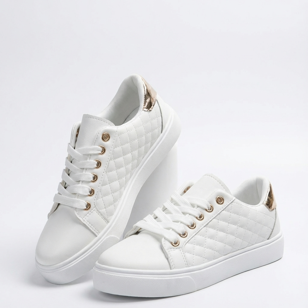 Leslie | Zapatillas Acolchadas con Cordones para Mujer
