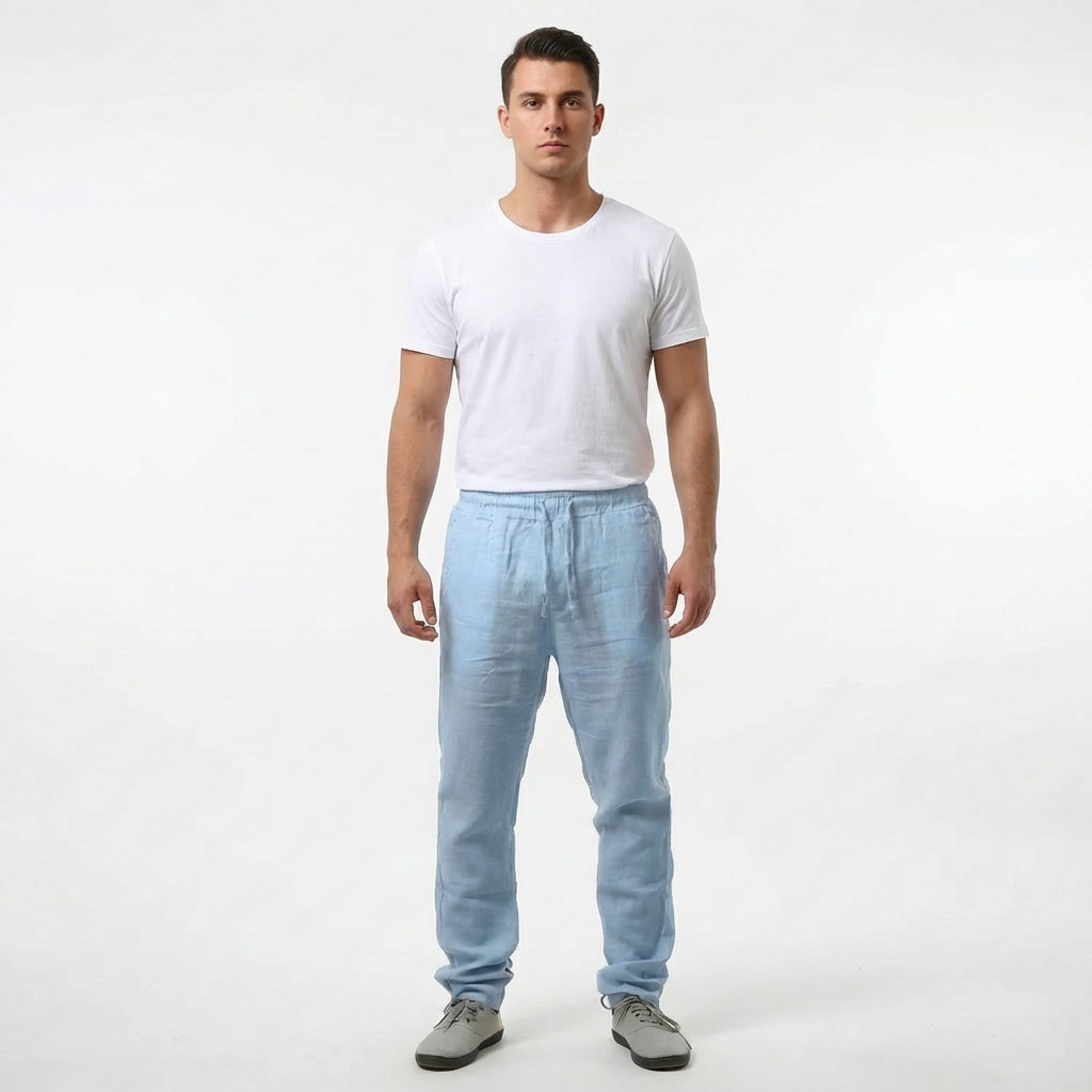 Lucas | Pantalón Hombre Con Cintura Elástica Y Pernera Recta | Casual