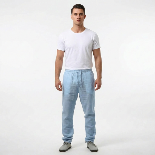Lucas | Pantalón Hombre Con Cintura Elástica Y Pernera Recta | Casual