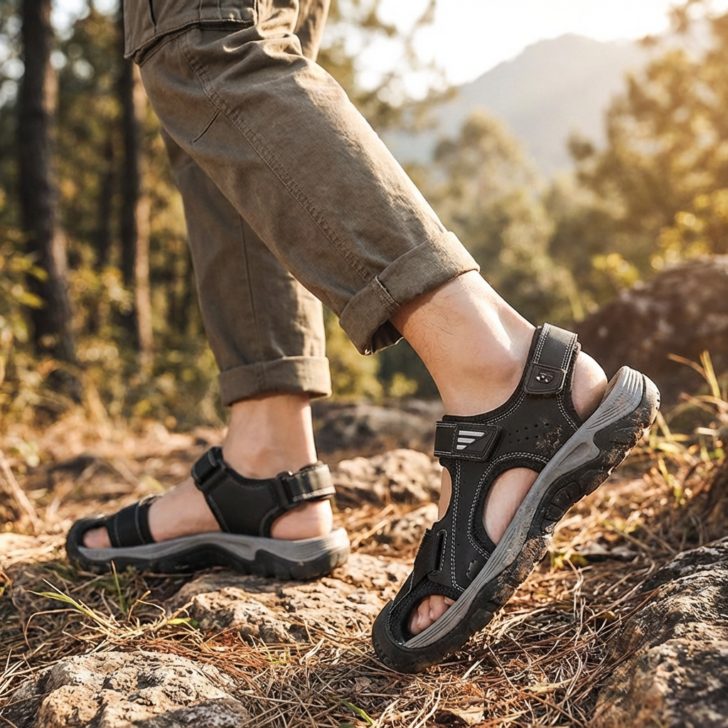 Lucas | Sandalias Hombre Con Puntera Protegida Y Tiras Ajustables | Trekking