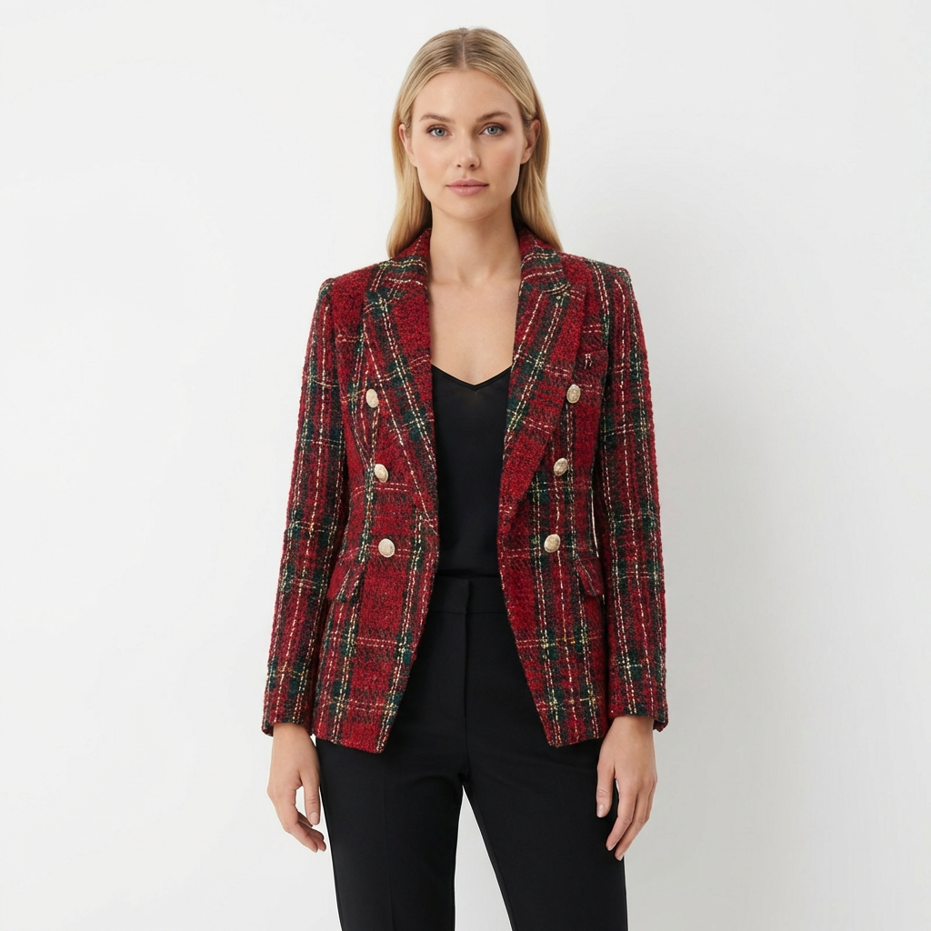 Lucia | Blazer Mujer Con Botones Decorativos Y Cierre Cruzado | Elegante