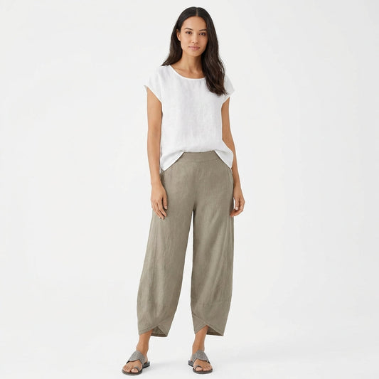 Lucia | Pantalón Culotte Mujer Con Bajo Asimétrico Y Corte Holgado | Casual