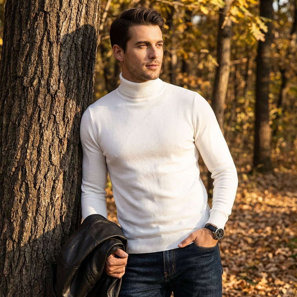 Manuel | Suéter de Cuello Alto Ajustado para Hombre