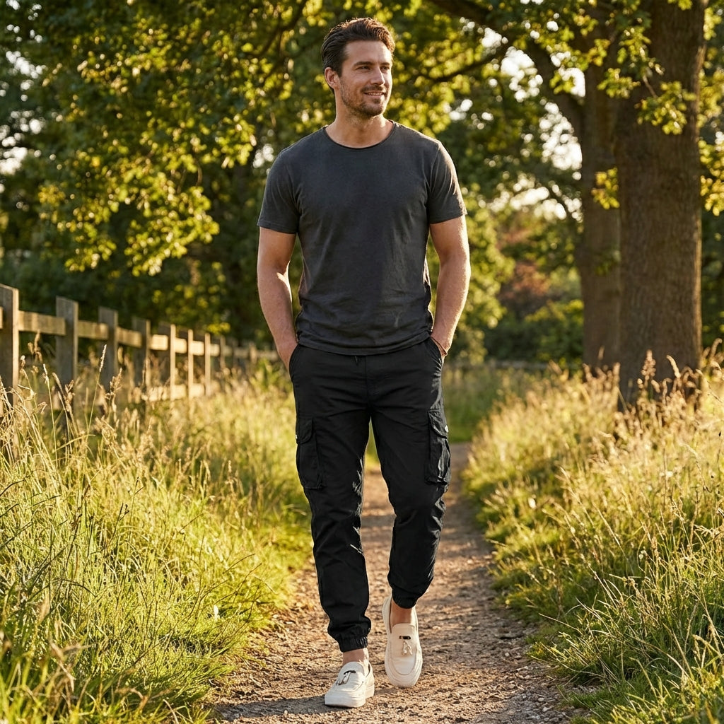 Marcos | Hombre Pantalón Cargo Jogger Bolsillos