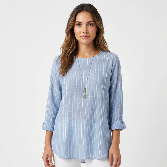 Marta | Blusa Rayas Manga Tres Cuartos Mujer