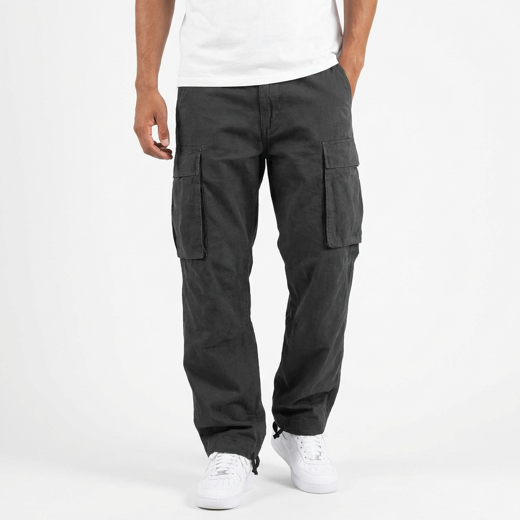 Mateo | Pantalón Cargo Hombre Con Bolsillos Con Solapa Y Corte Holgado | Utility