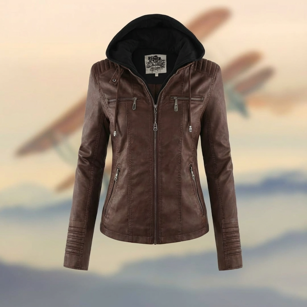 Mujer Chaqueta Con Capucha y Bolsillos con Cremallera | Coat