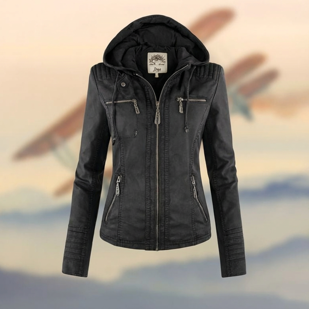 Mujer Chaqueta Con Capucha y Bolsillos con Cremallera | Coat