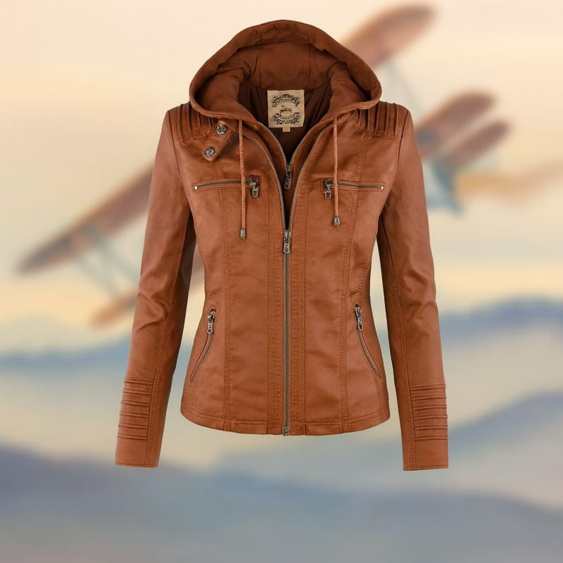 Mujer Chaqueta Con Capucha y Bolsillos con Cremallera | Coat