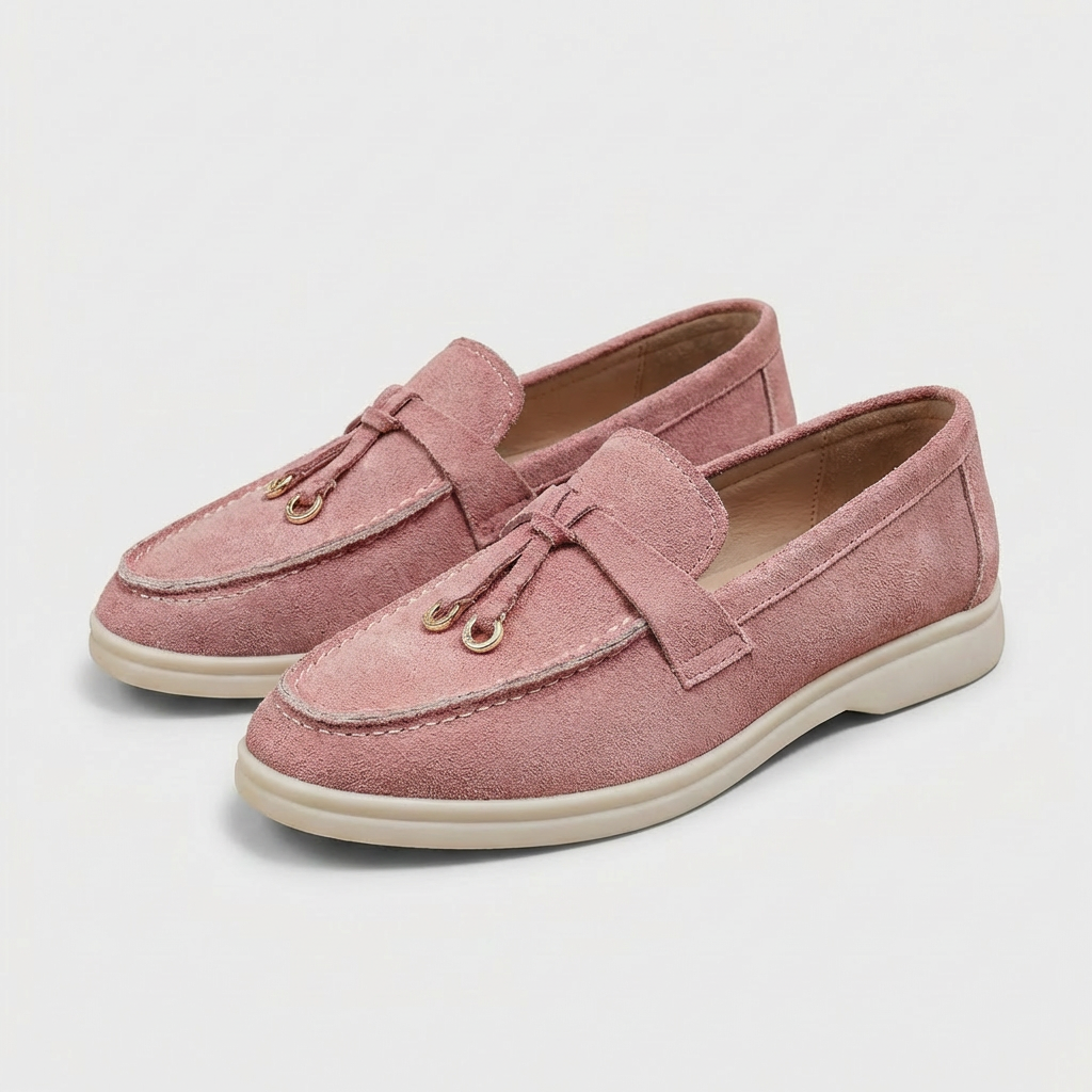 Pilar | Mocasines con Ojales Dorados Planos Casual Mujer