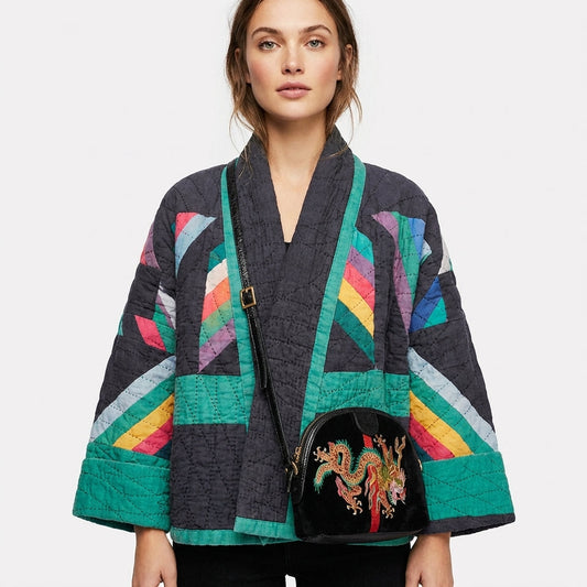 Quimera | Chaqueta Acolchada Patchwork Mujer Boho