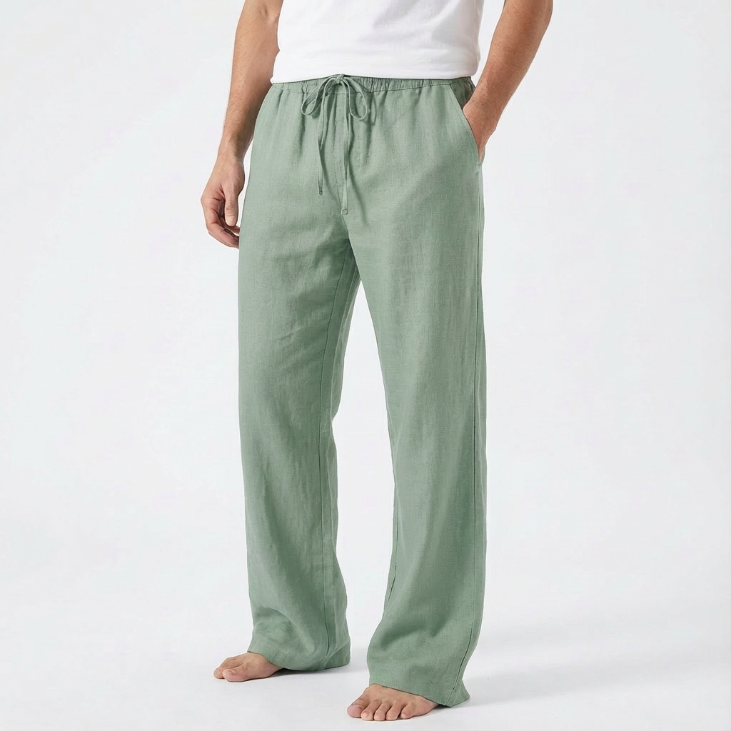 Reuben | Pantalones de Hombre con Cordón y Pierna Ancha