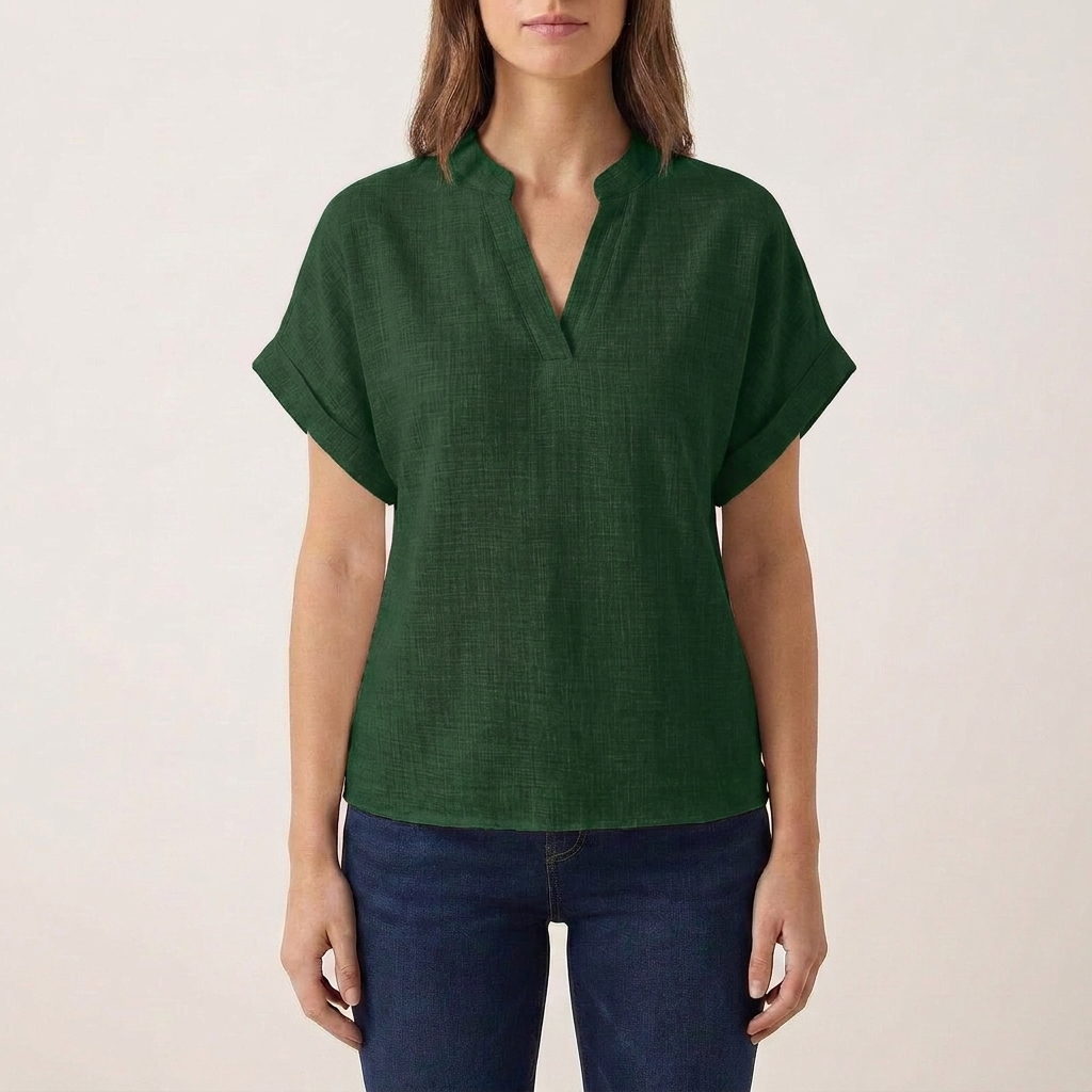 Selena | Blusa de Mujer con Cuello en V y Manga Abierta