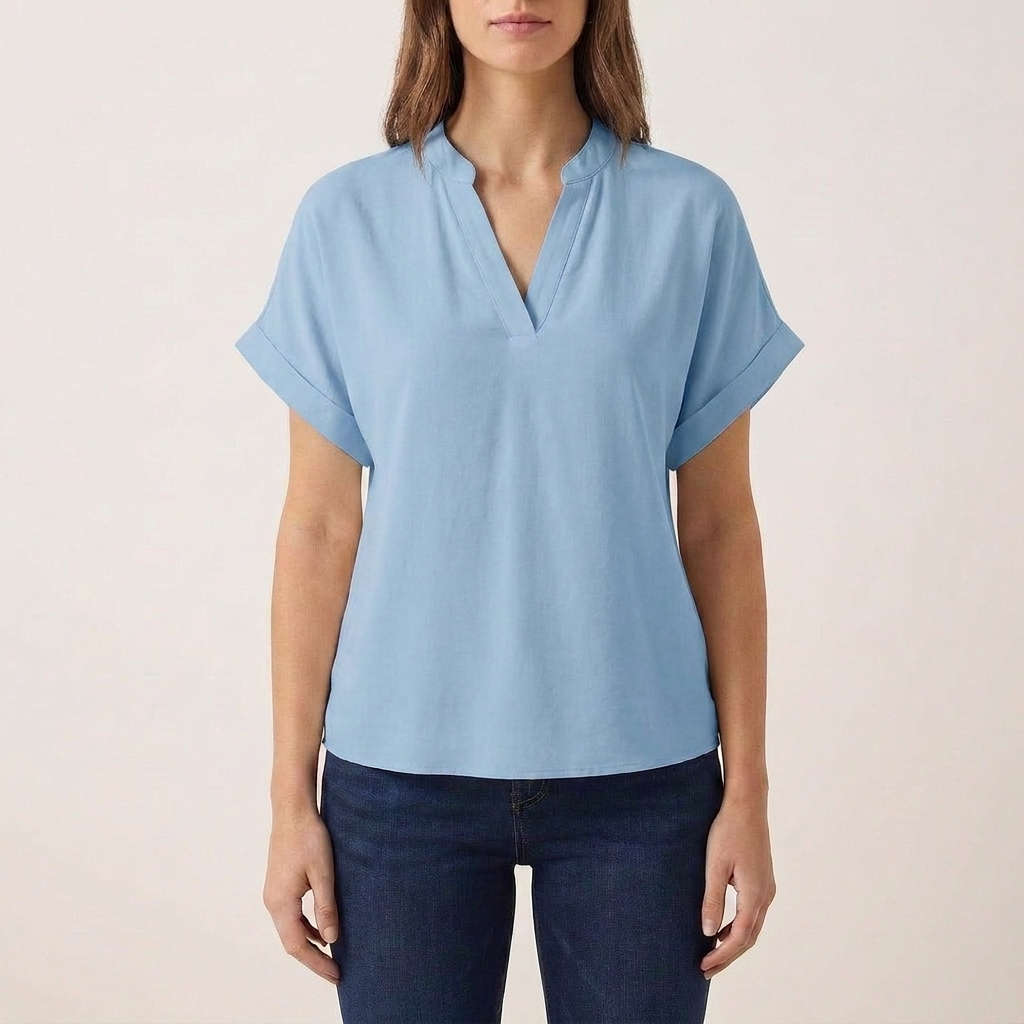 Selena | Blusa de Mujer con Cuello en V y Manga Abierta
