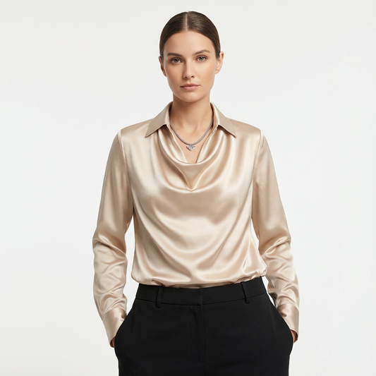 Willow | Blusa de Mujer de Manga Larga con Cuello Caído