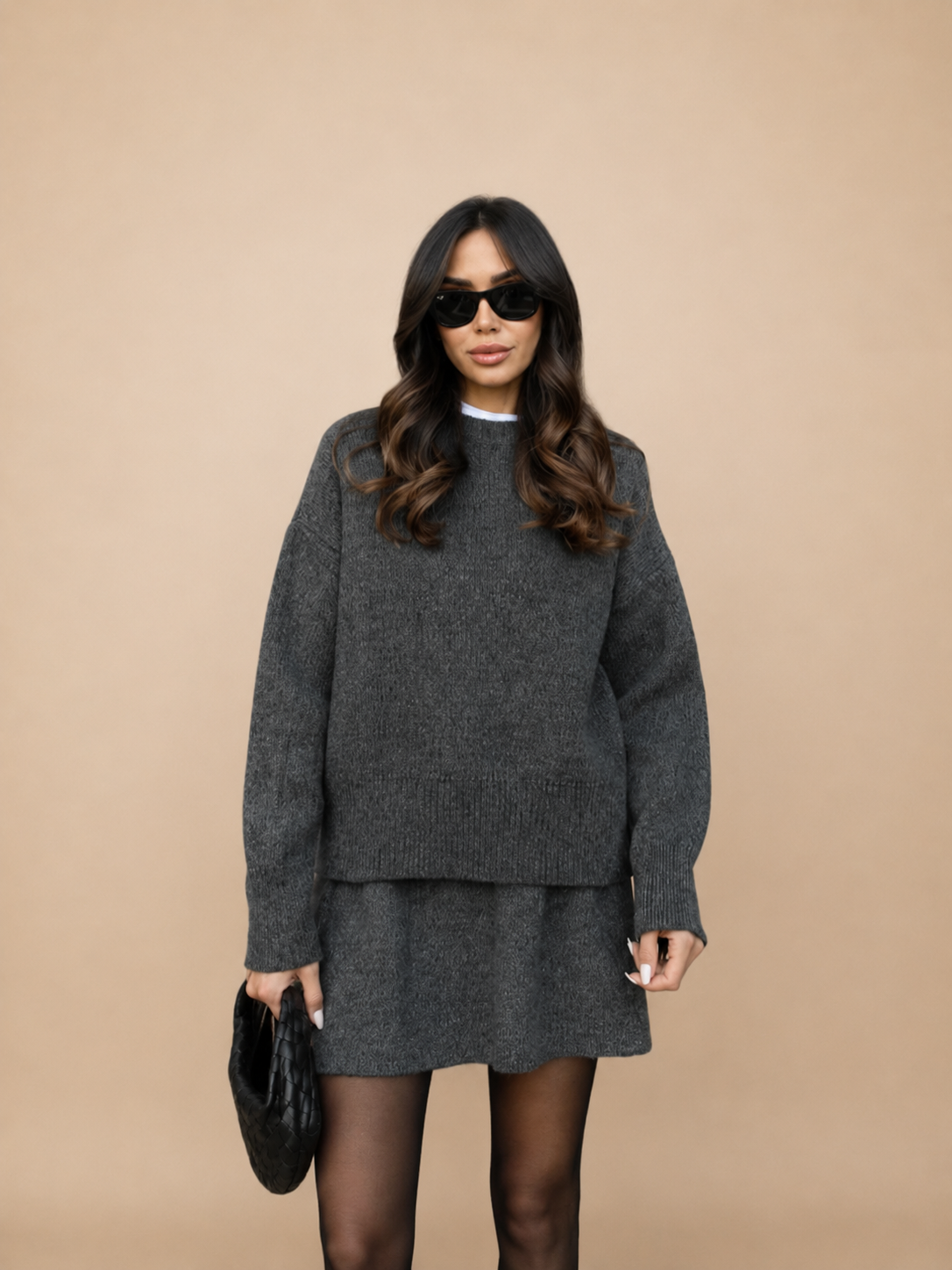 María™ Conjunto de Punto – suéter & falda