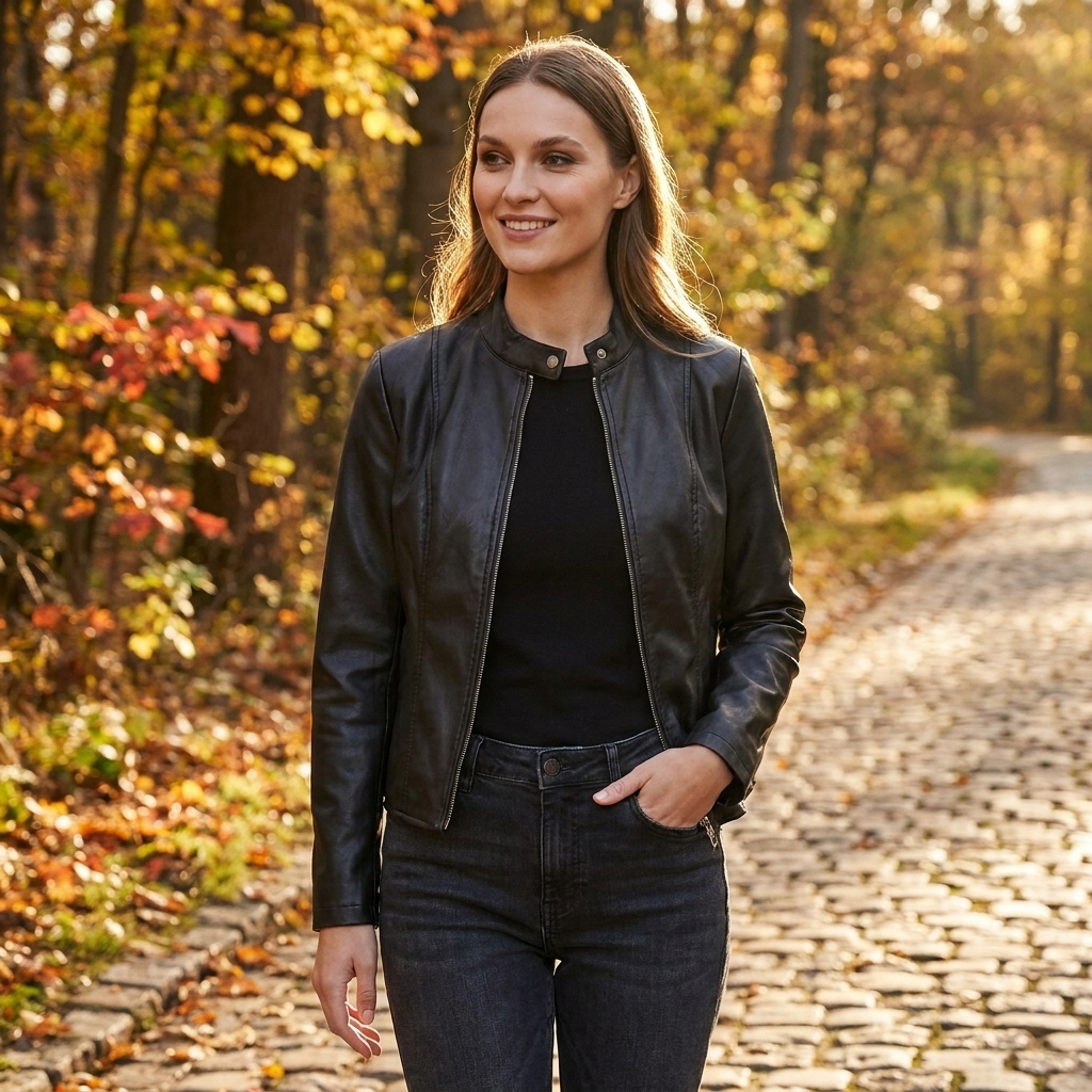 Tina | Chaqueta Biker Ajustada para Mujer